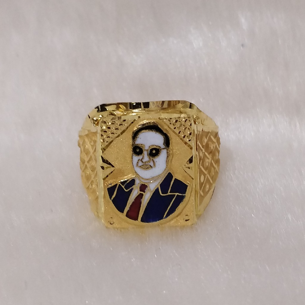 916 Gold Fancy Gent's Ambedakar Ring