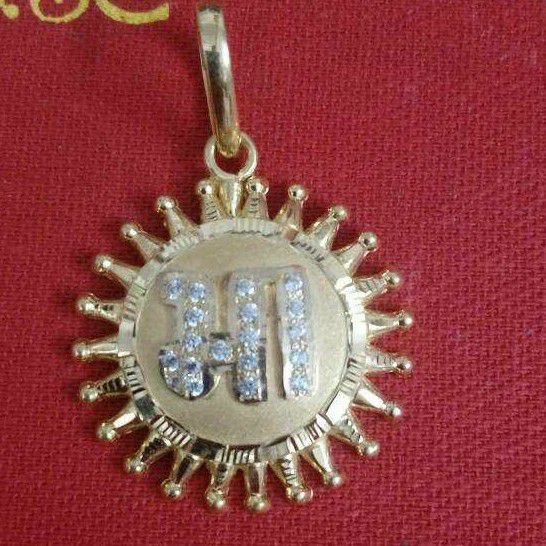 22KT Gold Surya Design Maa Pendant