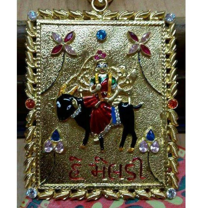 22KT Gold Handmade Meladi Maa Casting Pendant