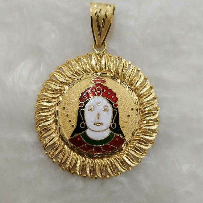 916 Gold Chehar Maa Designer Pendant