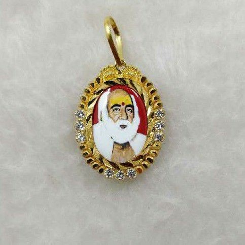 22KT Gold Bajarngdas Bapu Photo Pendant