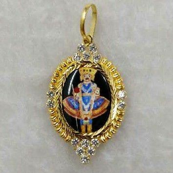 22KT Gold Antique Photo Pendant