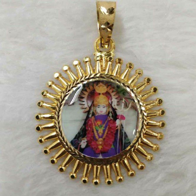 22KT Gold Dipesvari Maa Photo Pendant