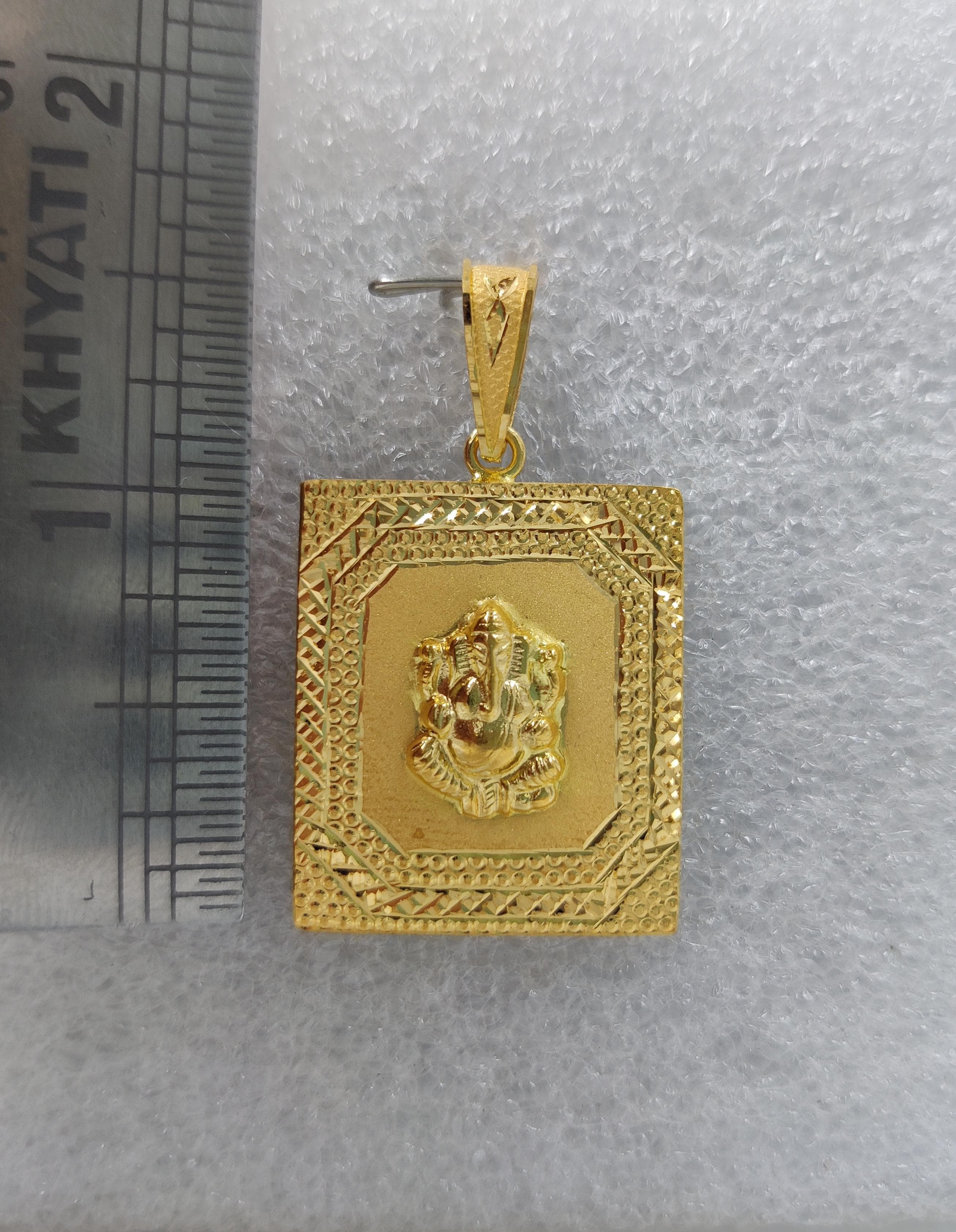 916 Gold Fancy Ganapati Pendant