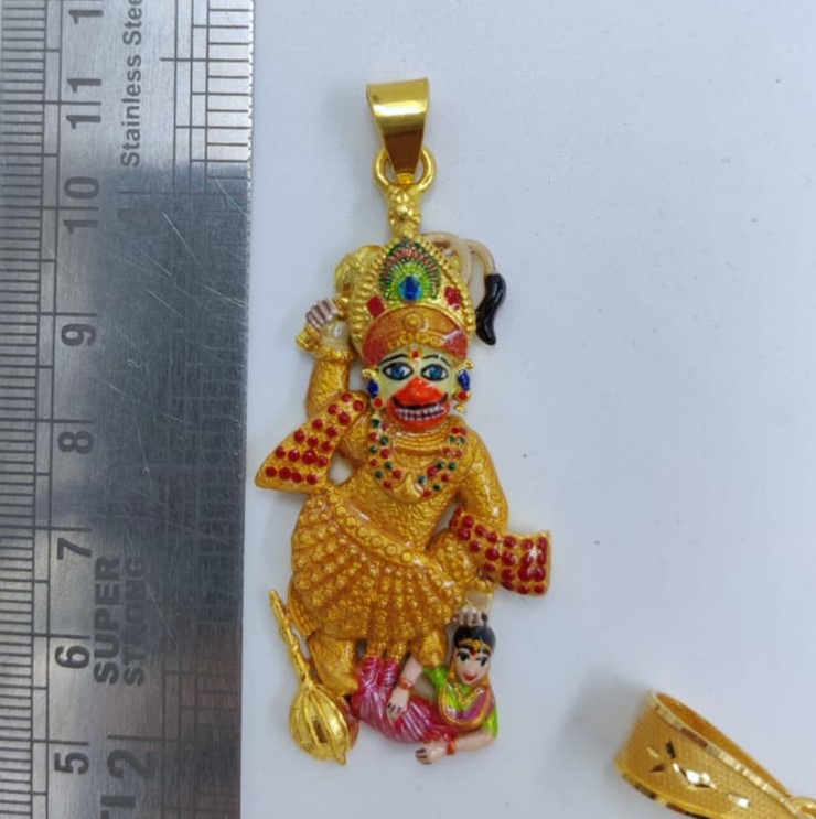 916 Gold Fancy Kastbhanjan Dev Pendant