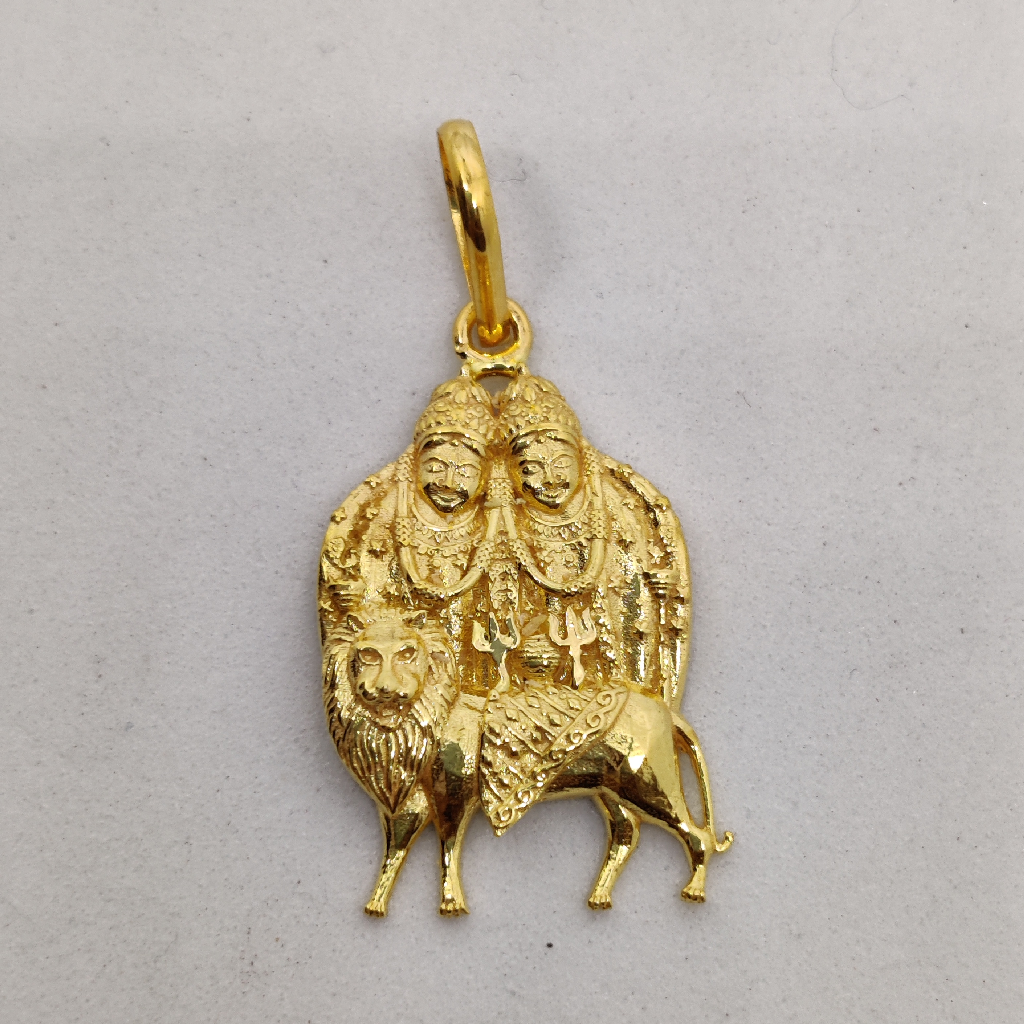 916 gold chamunda maa pendant