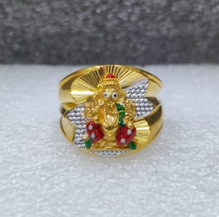 916 Gold Fancy Ganapati Ring