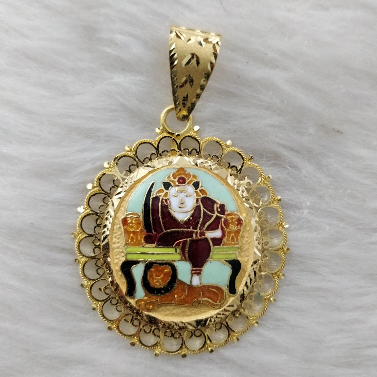 Antique Butbhavani Maa 916 Gold Pendant