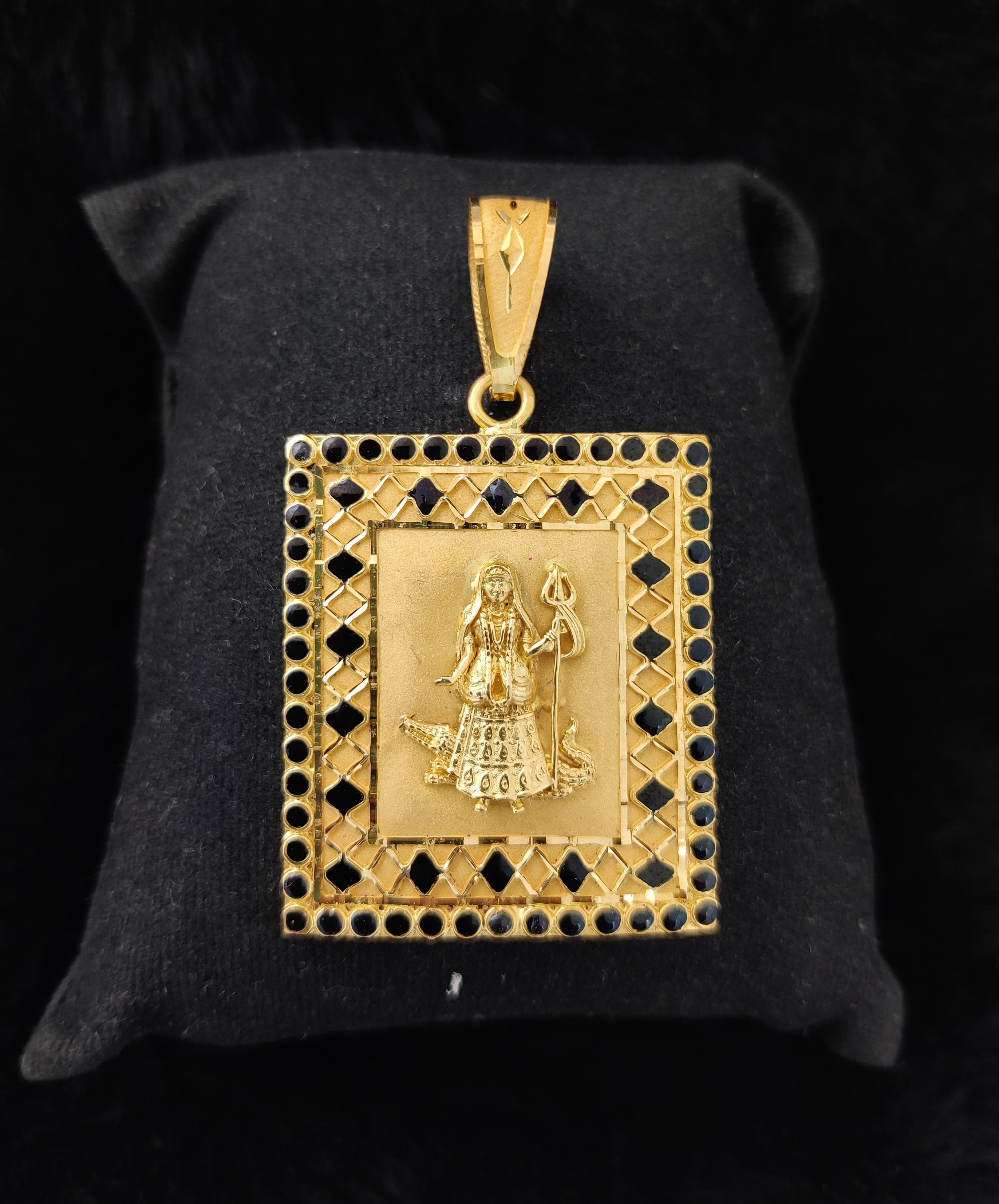 916 Gold Fancy Khodiyar Maa Pendant