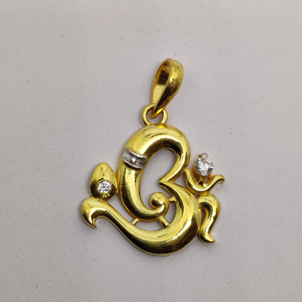 916 Gold Fancy Gent's Ganapati Pendant