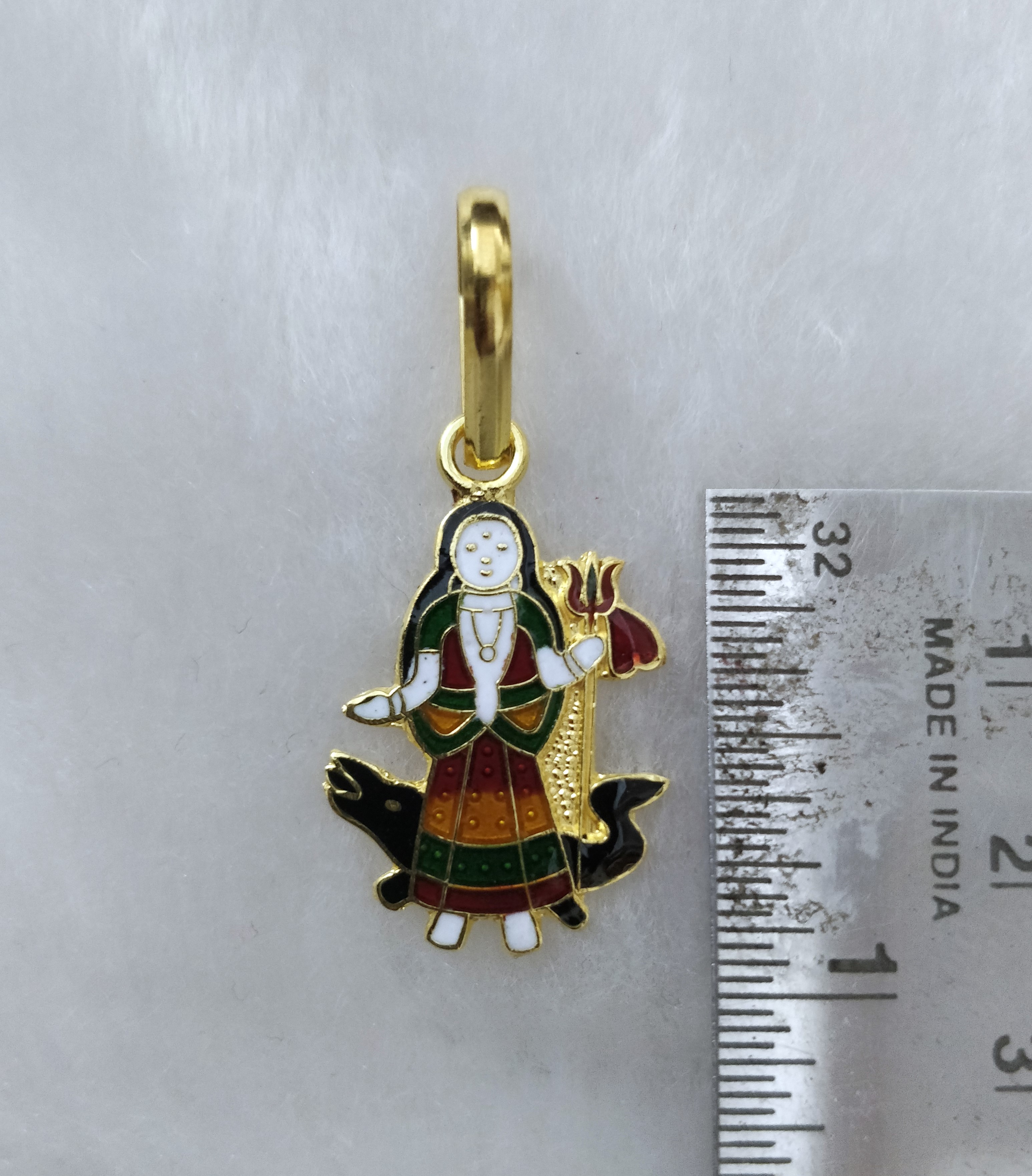 916 Gold Khodiyar Maa Aricuting Pendant
