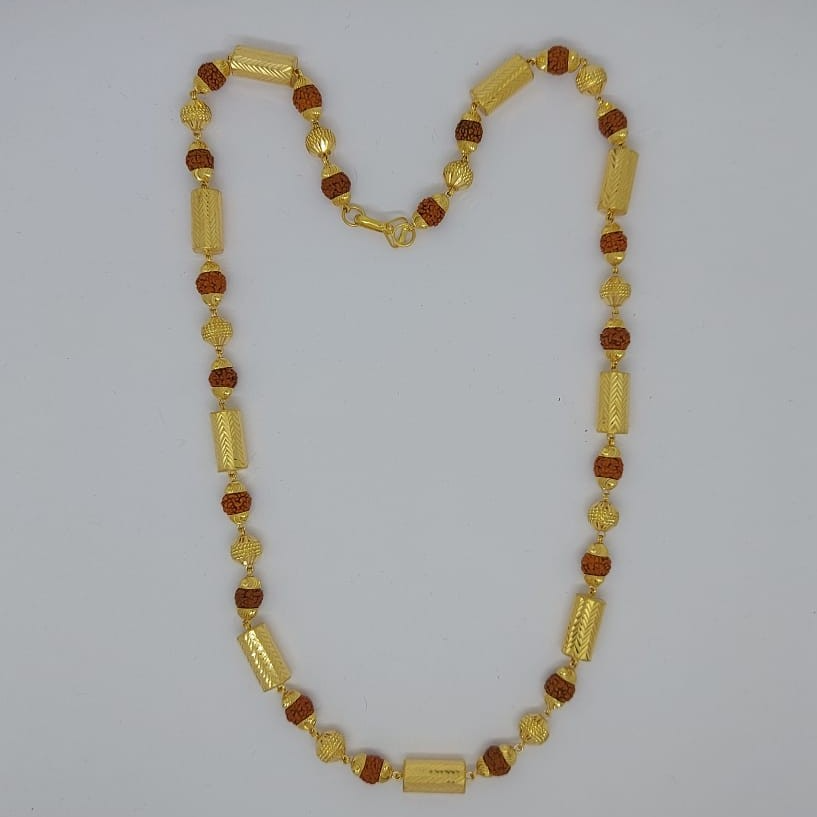 916 Gold Fancy Gent's Rudraksh Mala