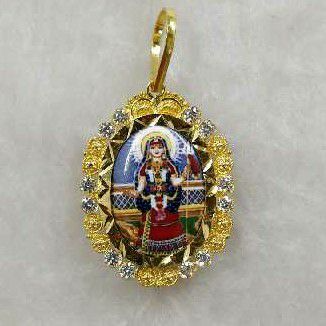 916 Gold Khodiyar Maa Photo Frame Pendant
