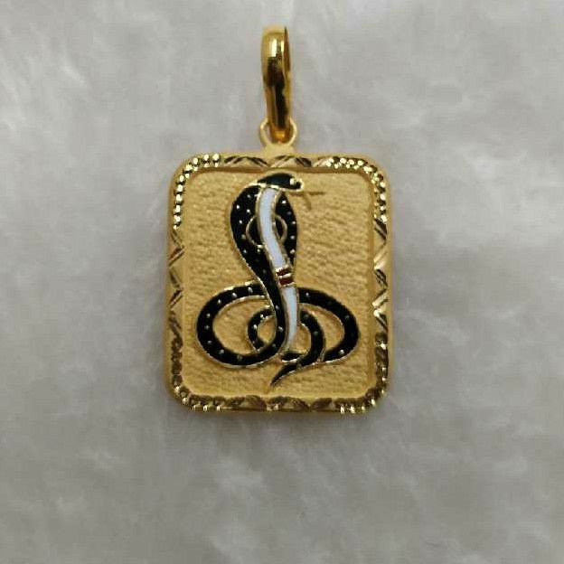 916 Gold Goga Minakari Pendant