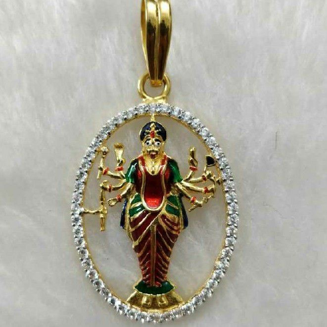 22KT Gold Casting Sadhi Maa Pendant