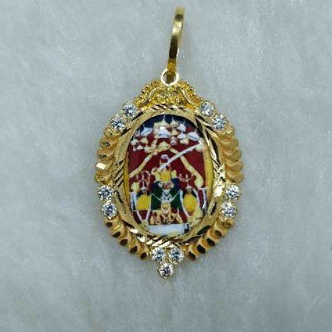 22KT Gold Handmade Hingalaj Maa Photo Pendant