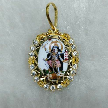 22KT Gold Designer Mahakali Pendant