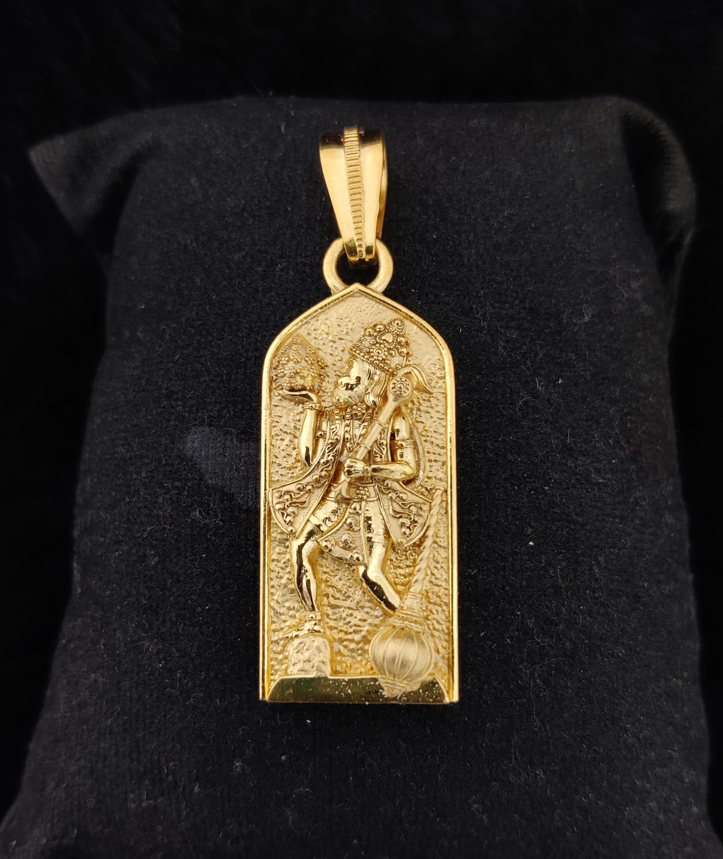916 Gold Fancy Hanumandada Pendant