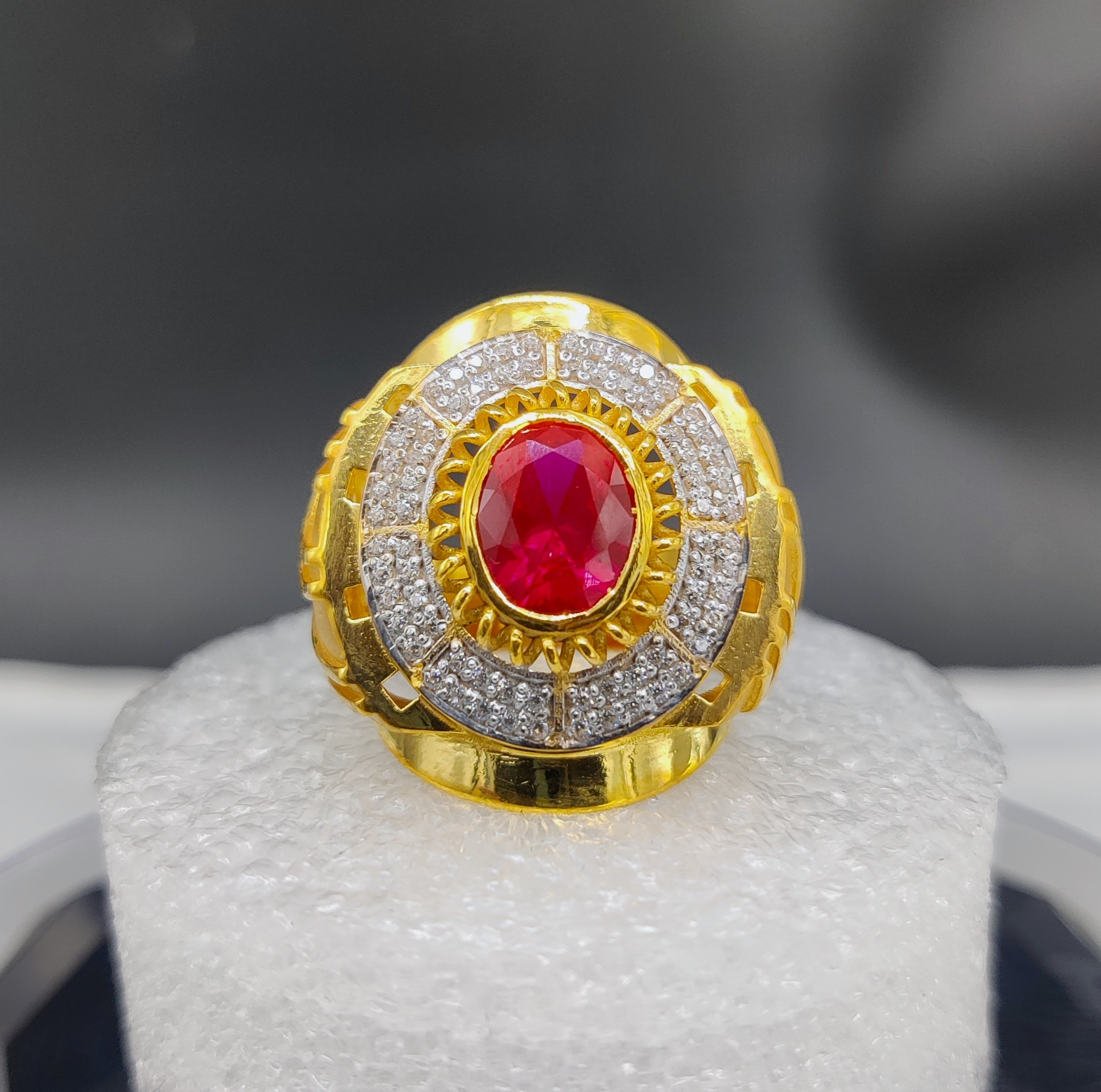916 Gold Stone Fancy Ring