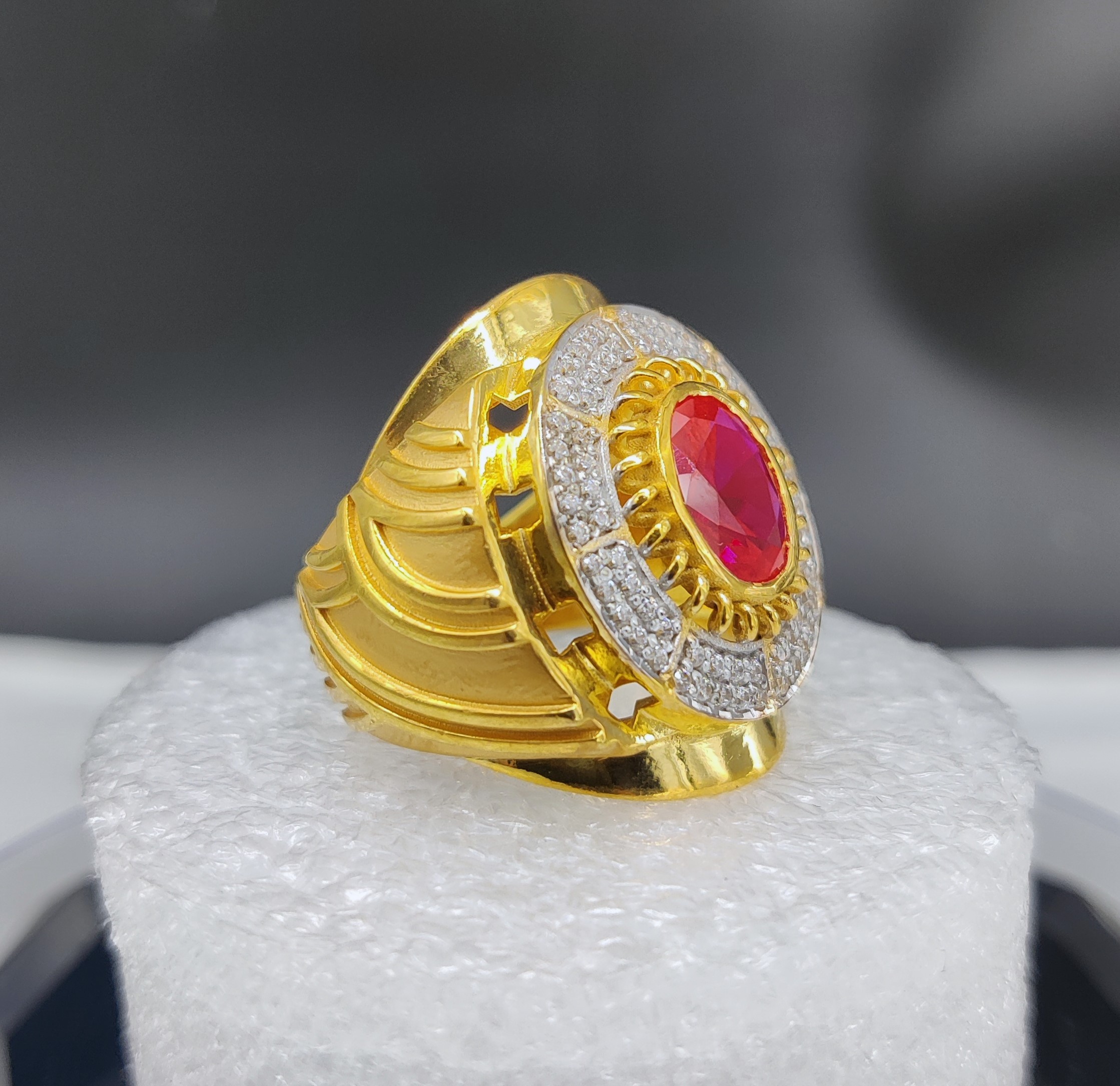 916 Gold Stone Fancy Ring