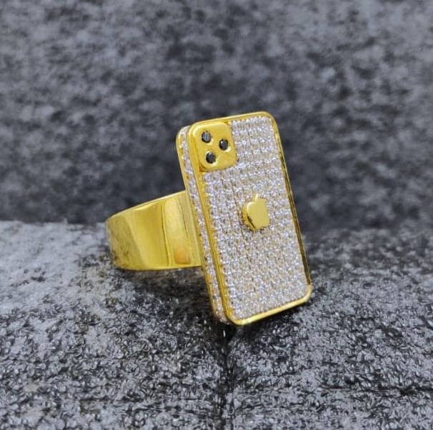 916 Gold Fancy i-Phone Ring