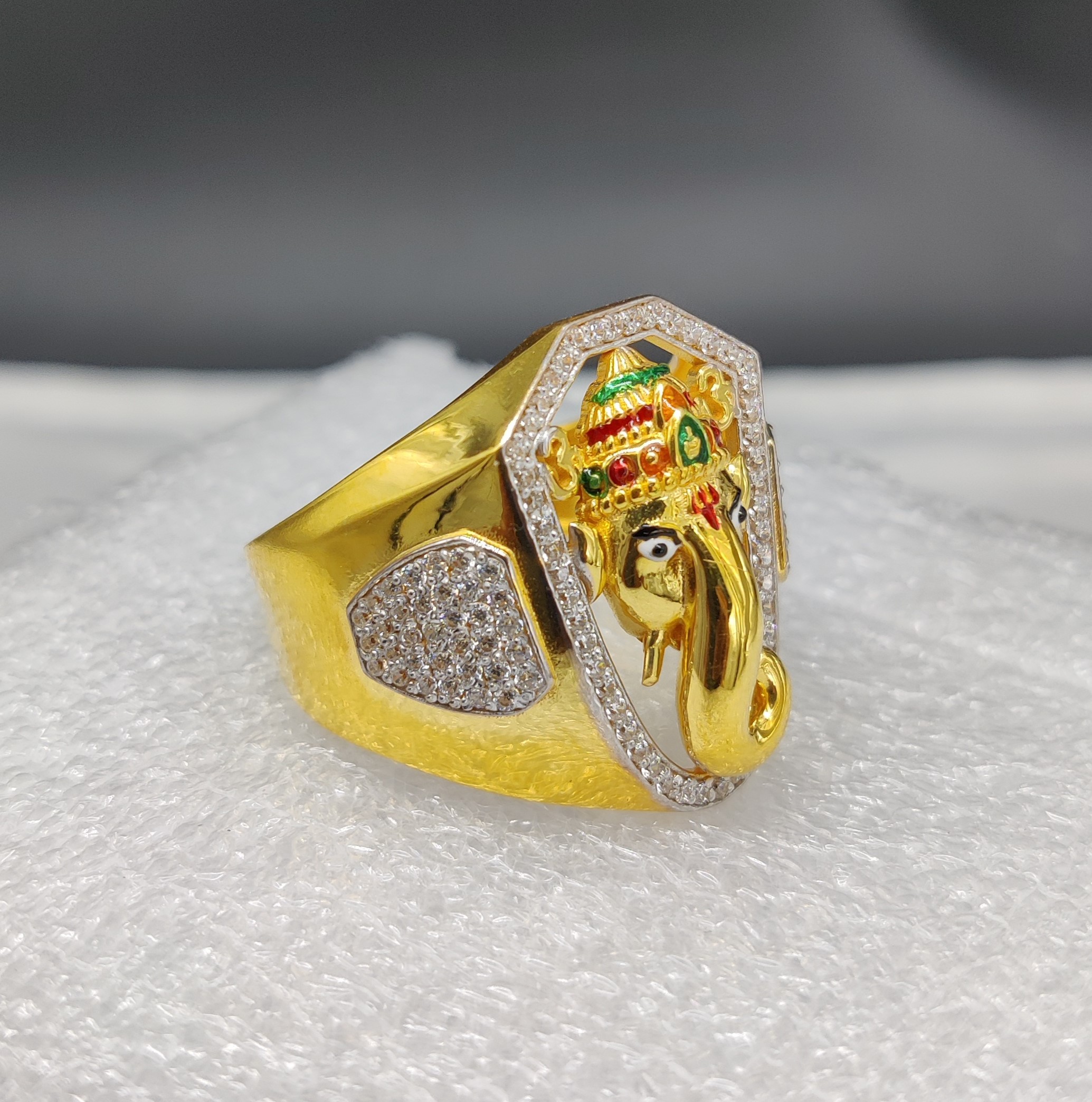 916 Gold Fancy Ganapati Ring