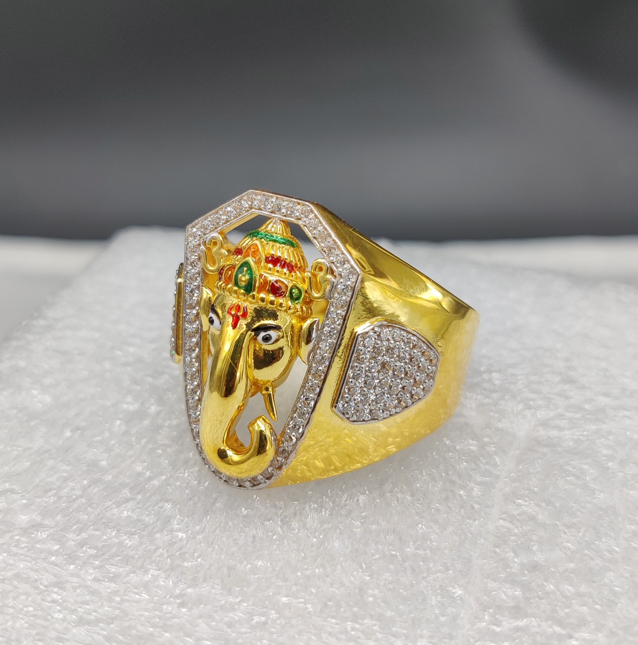 916 Gold Fancy Ganapati Ring