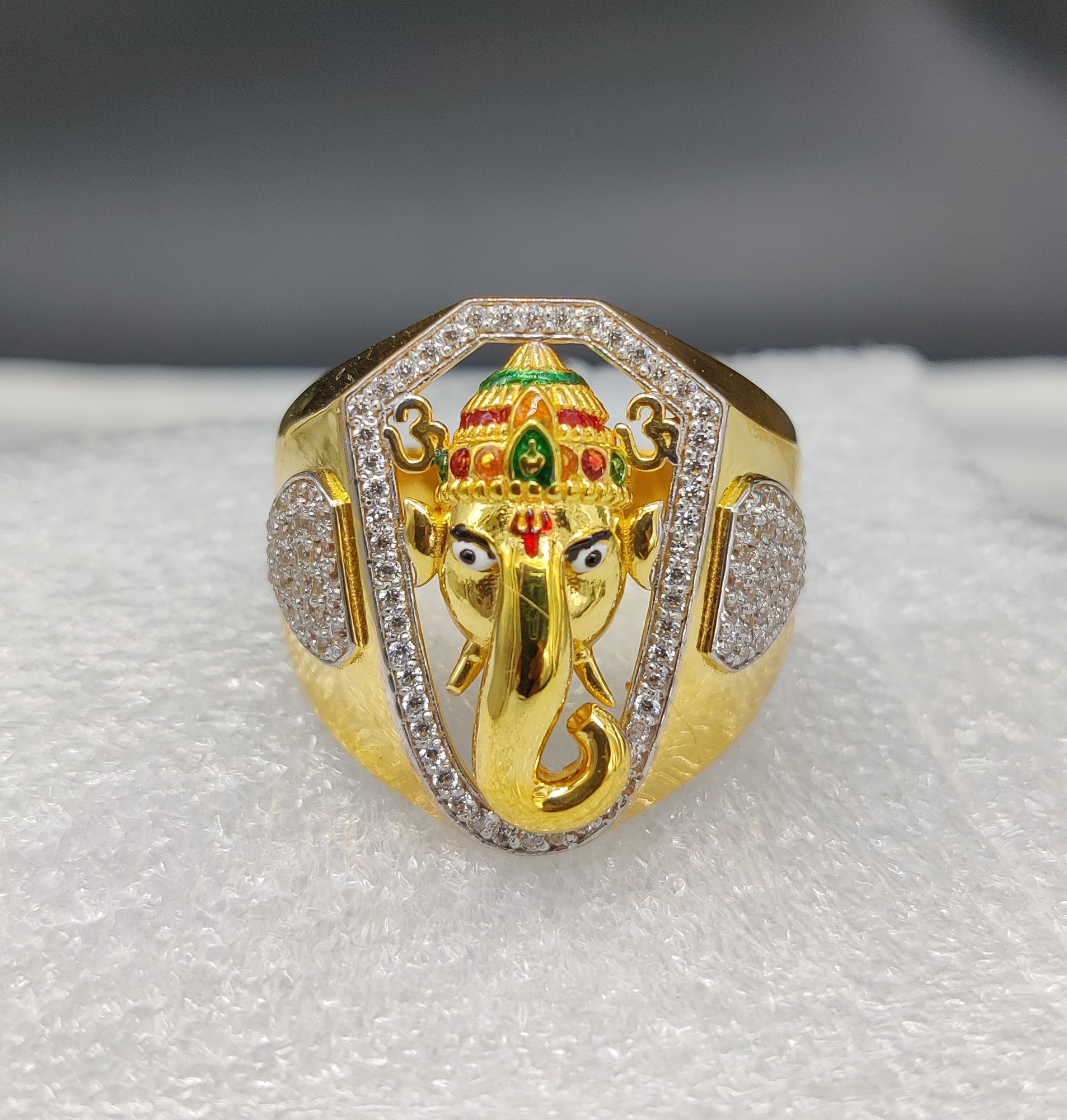 916 Gold Fancy Ganapati Ring
