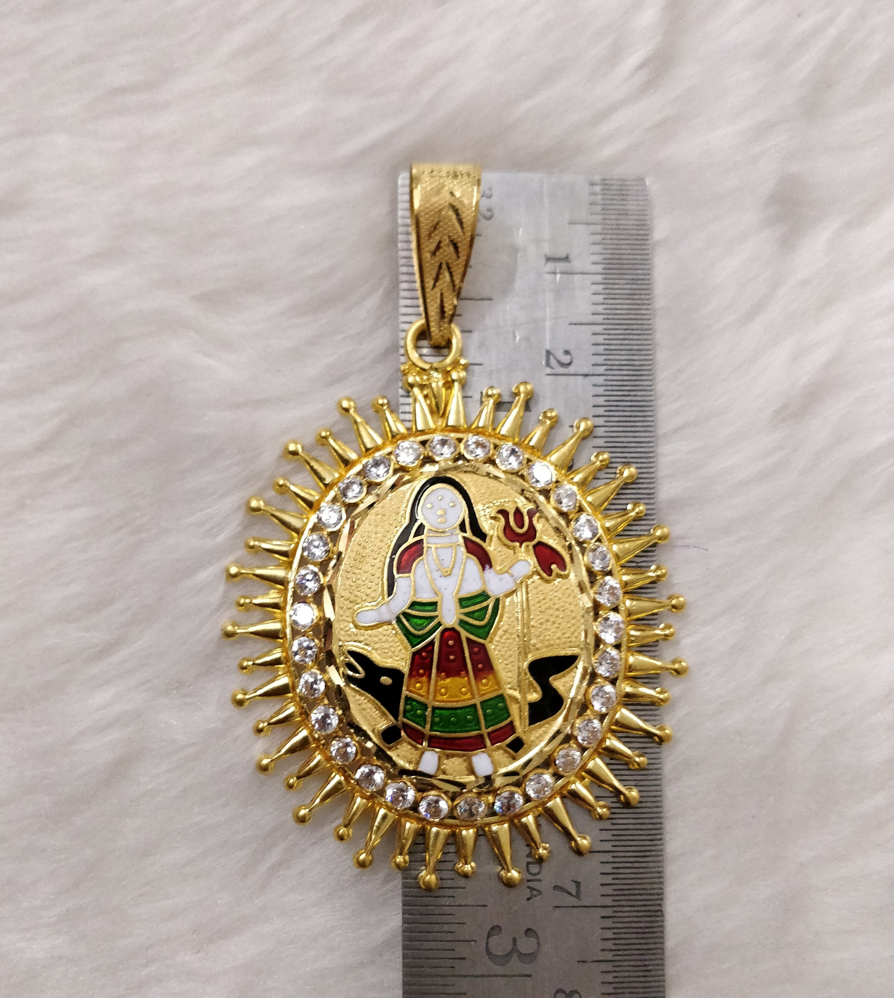 916 Gold Fancy Khodiyar Maa Pendant