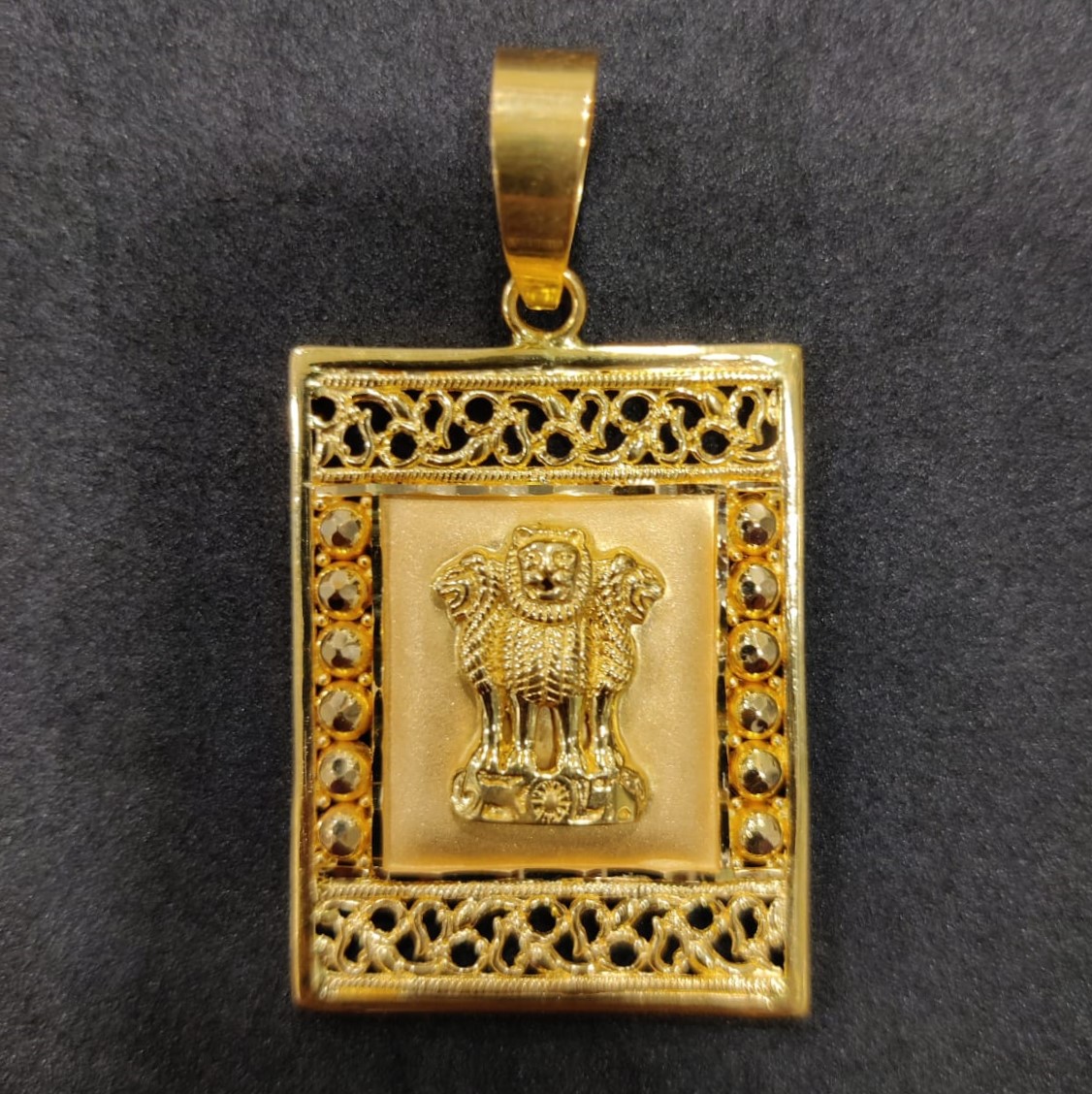 916 Gold Fancy Ashok stambh Pendant