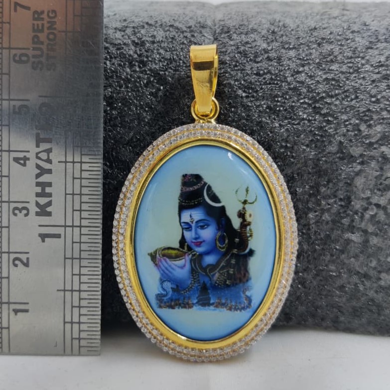 916 Gold Shankar Bhagavan Photo Pendant