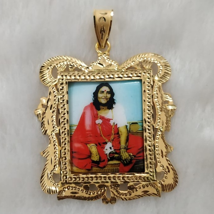 916 Gold Fancy Gent's Sonal Maa Photo Frame Pendant