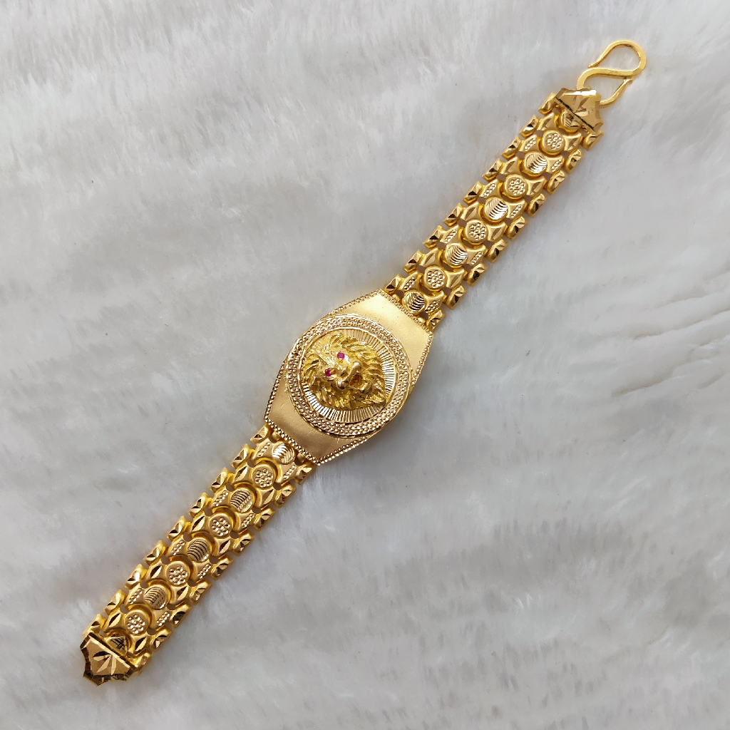 916 Gold Fancy Gent's Lione Face Lucky