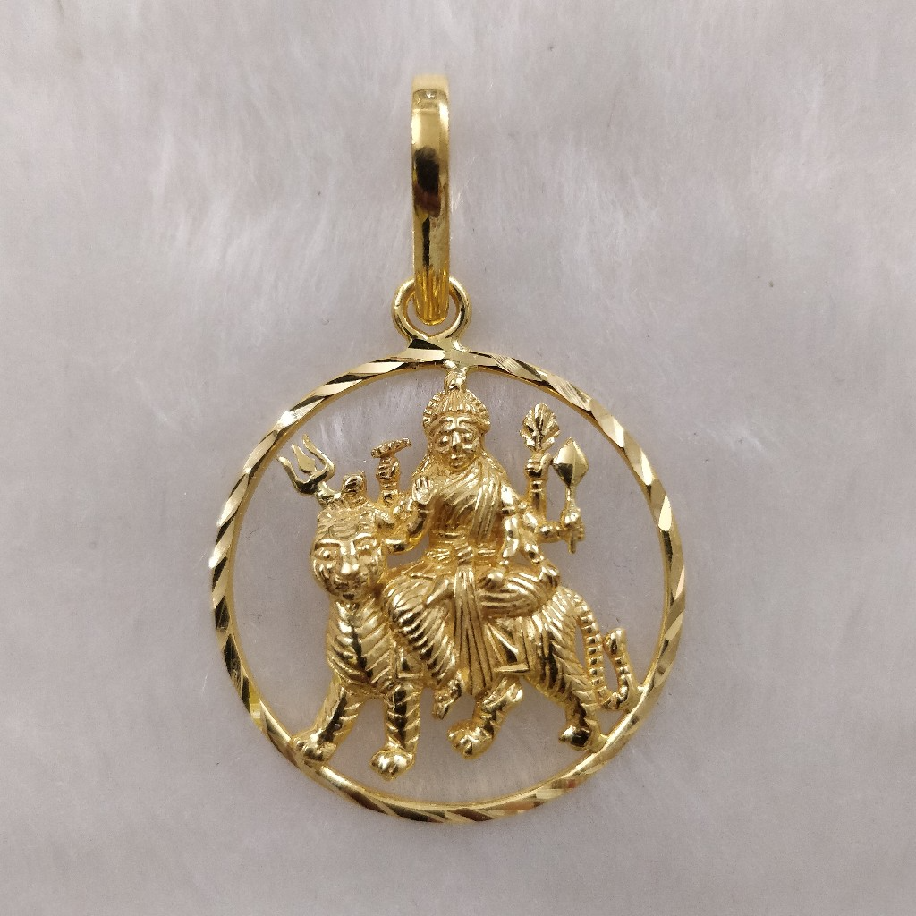 916 Gold Fancy Gent's Ambaji Maa Pendant
